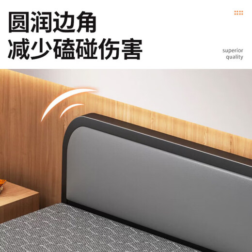 万坤折叠床单人床办公室免安装午休床家用简易床陪护床硬板床简易铁床 升级软包双床头-120CM宽 单折 加厚管材免安装