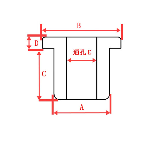 Huidingxin medio sobre bobina 24-58 mm tapón de silicona con orificio pasante caucho de silicona manguito de cable recto tapón de bobina manguito protector XY-7027 A = 25 (agujero pasante 15) blanco