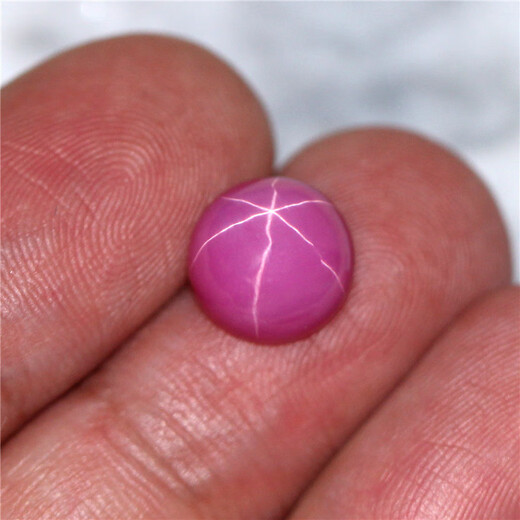 Chinese Valentine's Day gift starlight gem Burmese red loose stone round flat bottom smooth inlaid round (8.0mm)