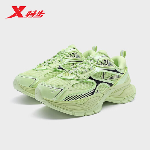 
XTEP (XTEP) [same model in the store] Meili sneakers women's shoes new thick sole versatile fashion casual shoes 9761 Jelly green 38