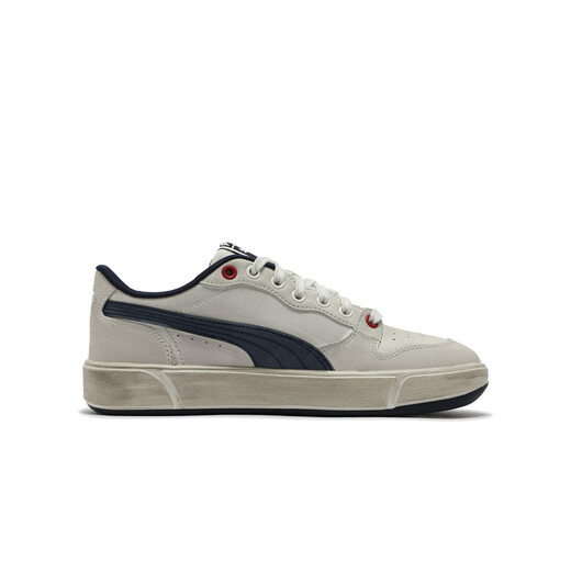 PUMA Dirty Shoes Men's and Women's Low-top Classic Retro Distressed Casual Sneakers LX 399254 Gray-White-Navy Blue-02 40.5