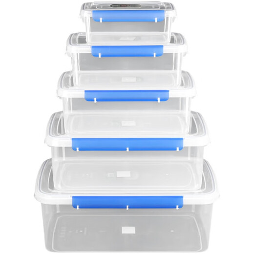 Lulu Diaoyang Kühlschrank Spezielle Kühlkostbox Frische Aufbewahrungsbox Transparent Plastikkasten Rechteckige Dichtungskiste Handelsabdeckung mit Deckel 6,5 l 844 erhöhtes Rechteck [ungefähr] [ungefähr]