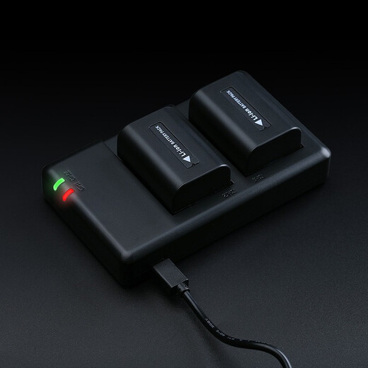 Fengbiao (FB) Sony Handheld DV Batería de litio adecuada para AX700/60/45/30 CX680/610 PJ675 Cargador de asiento [1800MAH] FV70A Two Electric Dual Cargo Conjunto