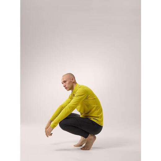 Arc'teryx (ARC TERYX) RHO HYBRID 1/2 ZIP men's warm, breathable and comfortable half-zip inner long-sleeved T-shirt Lampyre XL