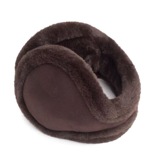 Aoichi earmuffs warm new style thickened rough edges winter earbags for men and women ear protection caps plush ear warmers anti-freeze wear ear coverings thick rough edges - black 1 piece