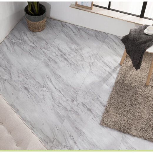 PVC self-adhesive floor leather stickers ins internet celebrity retro simple marble Japanese floor tiles for rent house shop 6629 thickened wear-resistant smoke and scalding 1 piece 600x600mm x 1.8mm