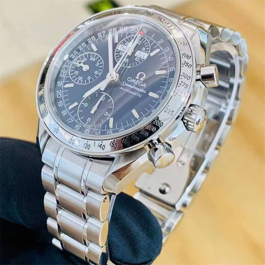 [Second-Hand 99 New] Omega (Omega) Speedmaster Series Automatic Mechanical Men's Watch Luminous Datum Chronographen Chronograph Multifunktionswache Edelstahl Männer Luxus Uhr Dunkelblaue Scheibe 39mm Stahlgürtel 3523.80.00 Single Watch