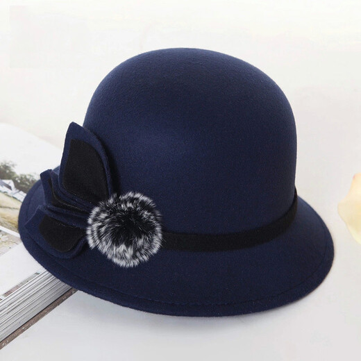 New autumn and winter Korean fashionable women's hats versatile round hats outdoor warm hats rose red