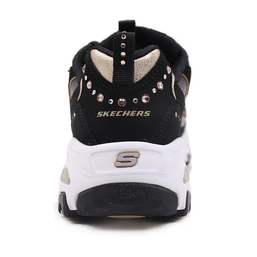 Skechers women's shoes new thick-soled heightened outdoor casual shoes retro studded daddy shoes panda shoes 11979-BKGD 35