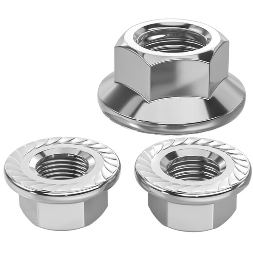 Fengji 304 stainless steel fine-thread/reverse-thread flange nut DIN6923 nut nut M3M4M5M6M8M10M12 304 reverse-thread M8-5 only
