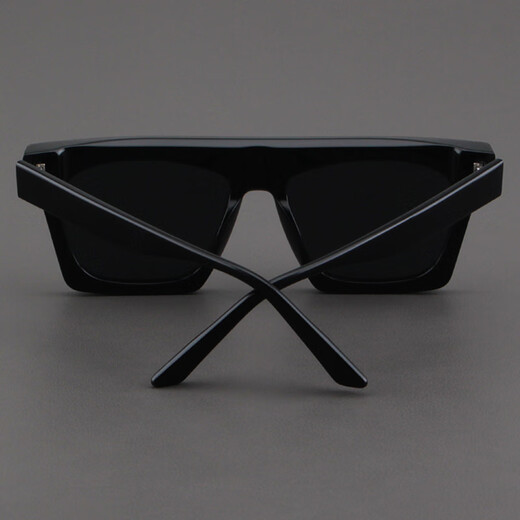 Moscot Lemtosh Sonnenbrille Frauen europäische und amerikanische quadratische schwarze Dicke Brille Hip-Hop-Brett Sonnenschutz Big Face Polarisierte Sonnenbrille Männer Schwarze Rahmen + polarisierte graue Linse