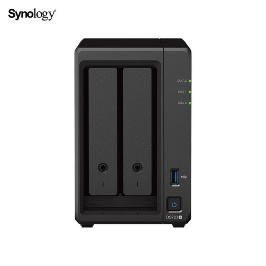 群晖（Synology）DS723+ 双盘位企业级nas网络存储服务器 个人私有云网盘 备份一体机 2G内存 4TB【酷狼4T*1】
