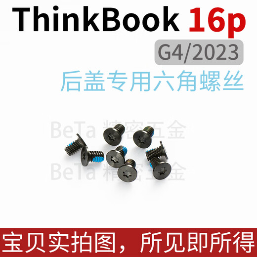 Huilide Custom Lenovo Thinkbook 14+/14p Heckabdeckung 16+/16p Spezielle D Shell Hexagonal Pflaumenblütenschraube Thinkbook 1416 Silber weiße Schrauben SET 9 Senden Schrauben senden