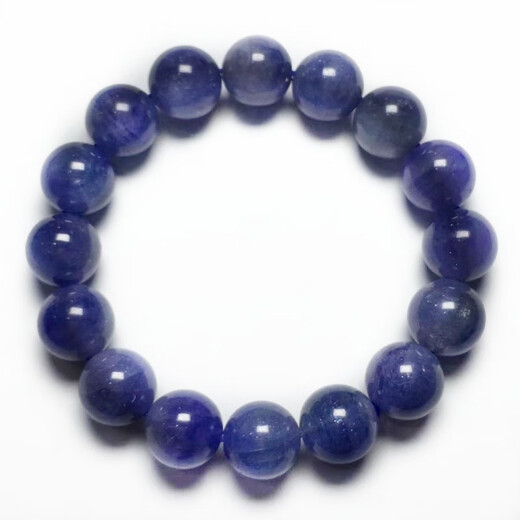 Micro-gifted tanzanite bracelet Tanzannite zoisite bead bracelet 76#13.5mm63g