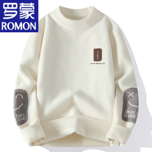 Romon (Romon) Collier de chemise de base d'automne et d'hiver faux pull à deux pièces pull chaud chouchure en tricot de couchet tricot de base de manteau de base m9901 m blanc [collier de chemise] m