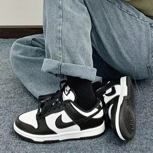 Nike Nike Men's Shoes Women Shoes Autumn New Dunk Shoes Low Top Shoes Low Top Classic Sports Casual Shoes informales en blanco y negro Panda (modelo GS) CW1590-100 36