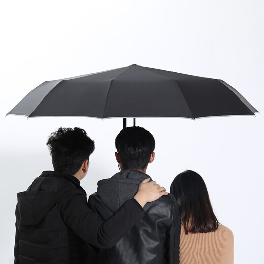 ShouMi upgraded 10-bone umbrella manual men's and women's large folding umbrella rain or shine parasol sun umbrella manual umbrella-noble blue 8-bone