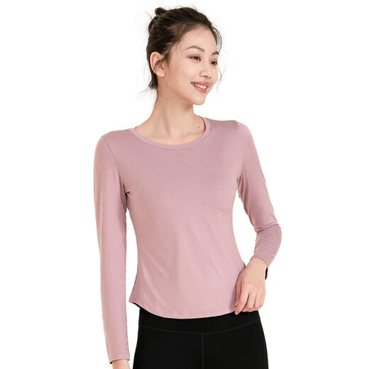 Fan Dimo Yoga Wear Women's Fitness Wear Sports Top Pilates Training Long Sleeve Running Cycling T-Shirt Purple XL