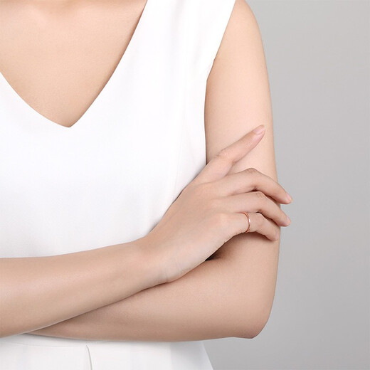 Saturday Fortune (ZLF) 18K gold diamond ring for women solitaire rose gold small round diamond ring as a holiday gift for girlfriend No. 16