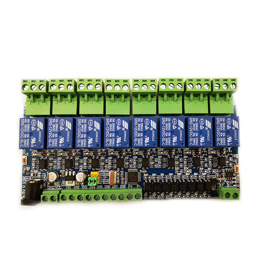 1/2/3/4/6/8/12-channel Modbus relay module switching input and output RS485/TTL/PLC 8-channel output + 8-channel input 5V