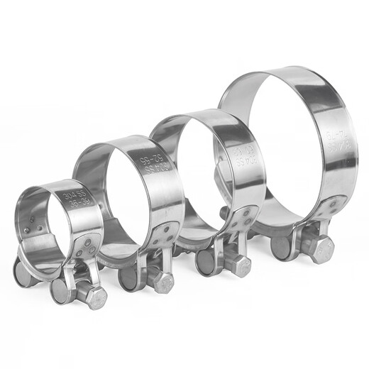 Jinggong (JINGGONG) 304 stainless steel/galvanized strong hose clamp European style hose clamp water pipe oil pipe fixed pipe clamp buckle 17-19mm