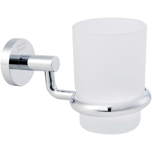 美标挂件浴室单杯架双杯架材质漱口杯卫生间玻璃杯架FFAS1484概念圆 加厚玻璃FFAS1484概念圆单杯架