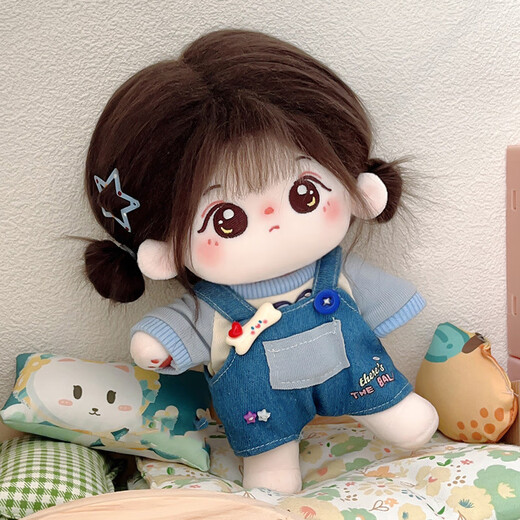 卡丘比棉花娃娃20cm有骨架明星无属性公仔裸娃带含衣服女娃衣送六一儿童 栗粒sp+随机衣服+打理工具+礼盒 20cm有骨架 （进店选择更多）