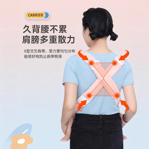 Xiao Jiejiang wählt die Umarmung von Babys und hält ein einfaches Riemenbaby Front-Held-Baby-Magie-Werkzeug, um Ihre Hände zu befreien und im Sommer leicht auszugehen. Orthopädischer Arzt [Grey Planet Bear]