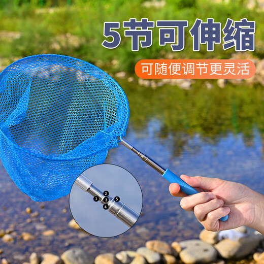 Zhenyou (Grsaed) children's copy net set stainless steel rod telescopic small fishing net dragonfly insect net folding fishing bucket fishing gear