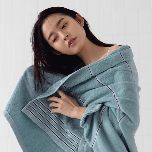 Jie Liya (grace) Jie Liya pure cotton bath towel for adults 100% cotton, lint-free, Class A soft, water-absorbent, enlarged and thickened towel, Xinjiang cotton-pure cotton bath towel, pink