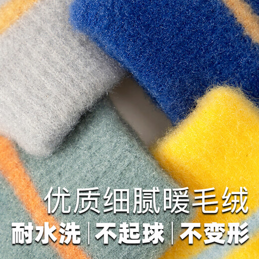 Mu Meng Children's Gloves Autumn and Winter Full Finger Gloves Warm Boys and Girls Students School Writing Knitted Gloves Dark Blue