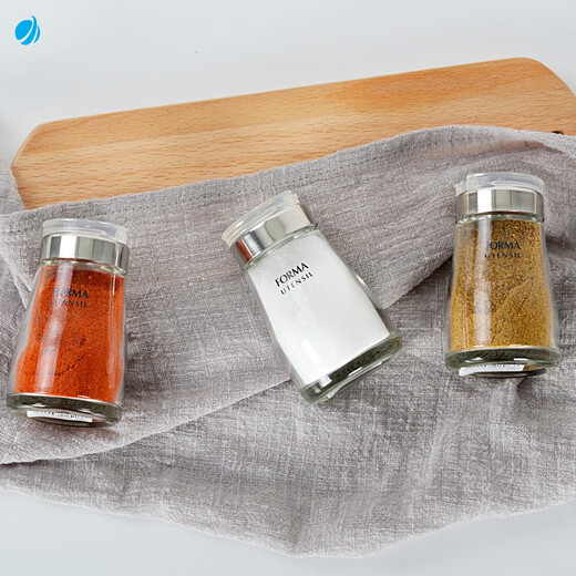 ASVEL home kitchen glass pepper and salt shaker with lid, seasoning shaker, salt shaker, barbecue tool seasoning bottle