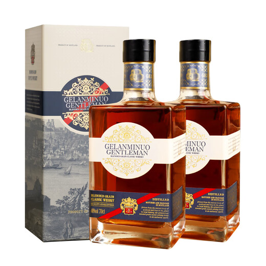 格兰米诺（Gelanminuo）绅士 威士忌 40度 英国进口 700ml*2瓶 双支装