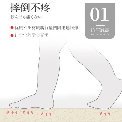 皇室（Toyroyal）玩具 婴幼儿爬爬垫宝宝加大加厚爬行垫儿童婴儿防摔拼插拼接地垫 启蒙拼插地垫【9片装】58*58CM