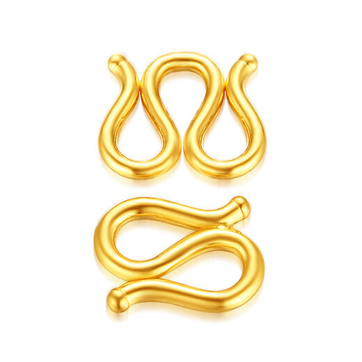 Fat Donglai's same style 18K gold buckle head M buckle necklace buckle bracelet buckle 24k gold buckle head DIY handmade accessories jewelry medium S buckle style five