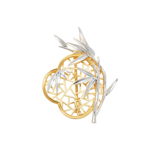 Suzhou Museum Yizhu Linfeng brooch s925 silver gold-plated brooch cultural and creative gift for girlfriend birthday gift ancient style brooch Yizhu Linfeng brooch