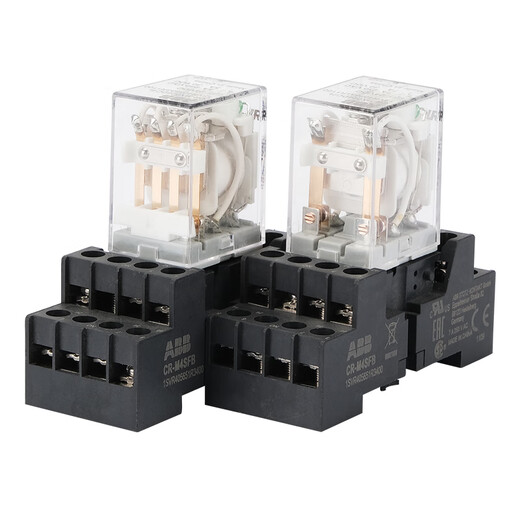 ABB middle small relay CR-MX230AC2L AC 8-pin CR-MX024DC4L DC 14-pin electromagnetic CR-MX024DC4L + base CR-M4SFB