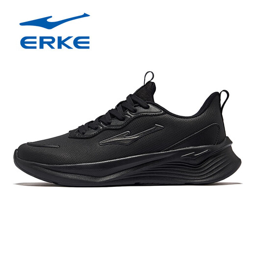 Hongxing Erke Herrenschuhe Sommer 2025 Neue Weichlöser Laufschuhe Mesh schwarze Schuhe Schwarze Atmungsbezirke Dünne Papa Männer Sneakers Schwarz [wasserdicht im Sommer] 38 Marke Direktvertrieb