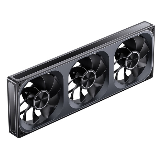 JONSBO ZA-360BR ARGB version black reverse blade 12CM*3 chassis fan (four-sided integrated multilayer mirror light effect/3 conjoined/aluminum nameplate/PWM male and female heads)