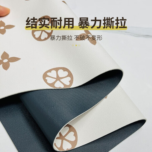 Baifei washing machine mat dust cover waterproof sunscreen microwave refrigerator cover PVC leather washing machine mat haze blue bear suitable for double refrigerator 65x90cm