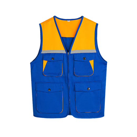 Minggu Multi-карманный строительный жилет, Royal Blue Yellow 2xl ZG17078
