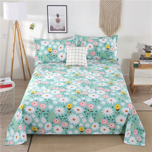 Xingyue Shengfan can't afford to throw the ball, pure cotton old coarse cloth bed sheet three-piece set, thickened cotton single double king bed Kang single bed, vertical and horizontal gray 1 meter bed 1.3x2.3 meter bed sheet