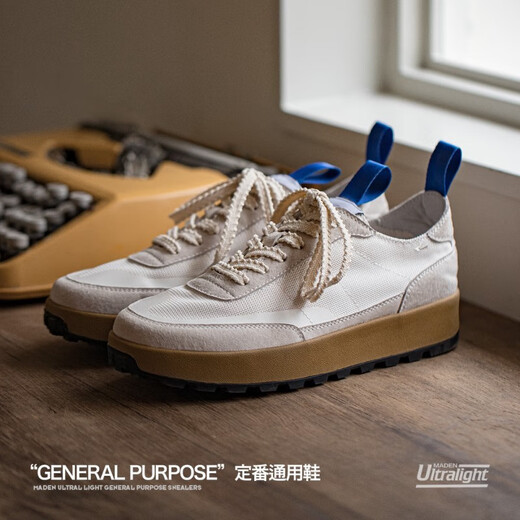 Maden Star Shoes Retro Sports Board Shoes Men's Summer Mesh Breathable Waffle Shoes New Casual Jogging Forrest Gump Shoes Glacier White [Trendy and versatile/light hiking shoes] Maden Workwear 40 (255mm)