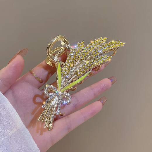 Gunai wheat ear hairpin headdress for women 2025 high-end grabber hairpin hair accessory birthday gift for girls, high-end and practical