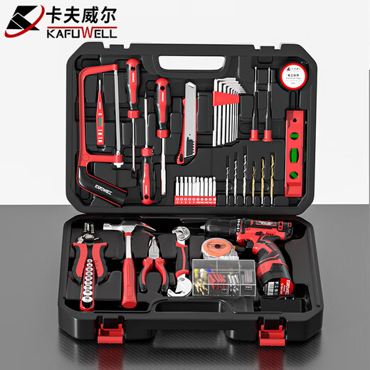 Kraftwell 109 pièces de la boîte à outils de forage à domicile Ensemble de charge électrique électrique Réparation d'électricine P2982A
