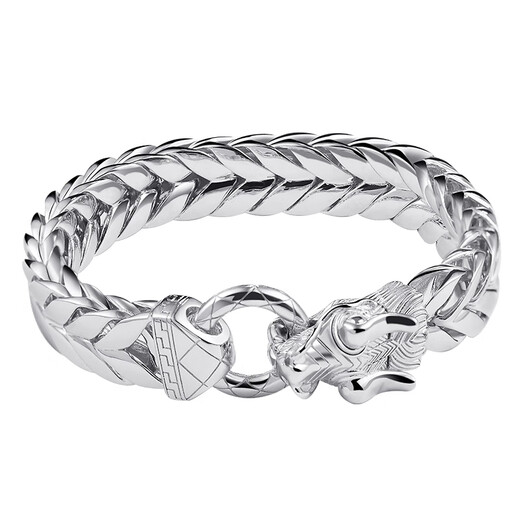 Jin Duoxi pt950 platinum bracelet men's high-end platinum bracelet men's fashionable and generous personality solid wide faucet bracelet about 20cm wide about 11.7mm about 45.72 grams