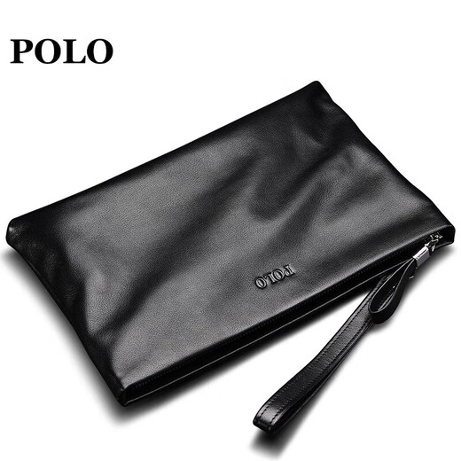 Polo Handtasche für Männer Kopfschicht Cowide Clutch für Männer Brieftasche Bargeldumschlag Coupon Brieftasche Vatertagsgeschenk für Papa