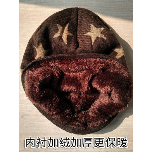 熊司令年轻妈妈女帽冬款帽子女秋冬百搭韩版潮保暖加绒包头帽时尚女士妈 2只装(6049咖+6052黑色) 内衬加绒