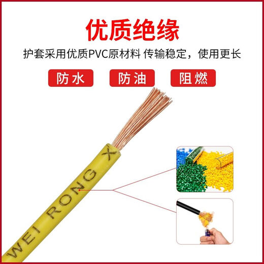 RV soft wire copper core wire 0.75/1/1.5/4/6 square wire multi-stranded copper wire BVR wire connection line