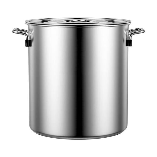 Commercial extra thick stainless steel barrel round barrel household large capacity soup pot water storage barrel oil barrel stewed meat pot stall soup barrel thickened soup barrel 40*50